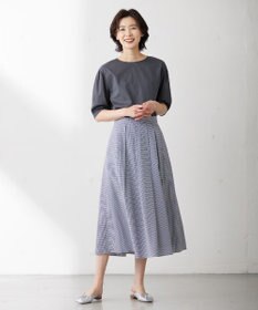 J.PRESS LADIES 【洗える】アセVis ギンガム スカート