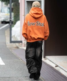 WEGO 【ユニセックス着用ITEM/裏起毛】バルーンクロップドグラフィックプルパーカー