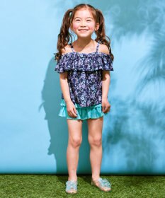 ANY KIDS 花柄×ドット柄 セパレート 水着