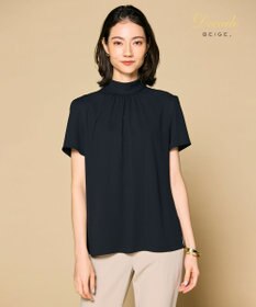 BEIGE， EVA / ハイネックハーフスリーブブラウス