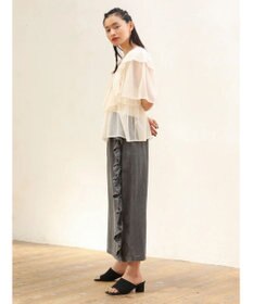 Green Parks ■ＥＳＣＡＲ　ドットチュールフレアヨークプルオーバー