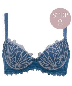 BRADELIS New York 【BRADELIS New York / 育乳補整ブラ・STEP2 寄せる】ローズステップ2ブラ24S1 脇高設計でスッキリ補正