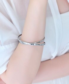 Phoebe 【金属アレルギー対応】ツインカレントカフバングル　シルバー/ニッケルフリー