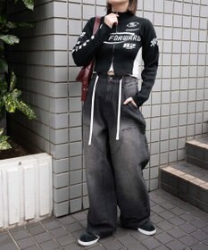 WEGO ヴィンテージウォッシュダブルニーバギーパンツ