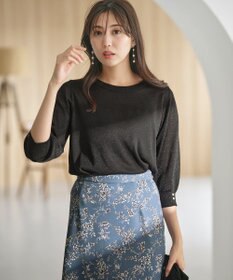 ANY SIS 【洗える】ラメ プルオーバー