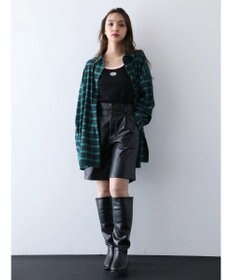 Green Parks ＥＧＯＩＳＴ　チェックロゴシャツチュニック