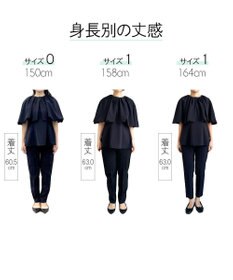 #Newans ＜亀恭子さんコラボ＞取り外し可能ケープ付きペプラムブラウス