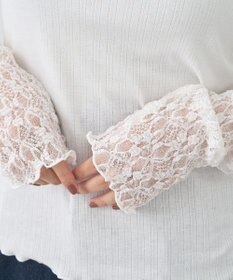 earth music&ecology レース×アイレットプルオ－バー