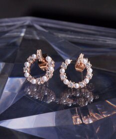 Tiaclasse 【金属アレルギー対応】ストーンサークルピアス