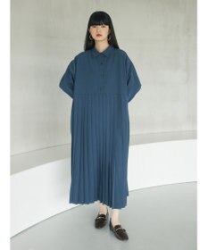 Green Parks armonia．プリーツシャツワンピース