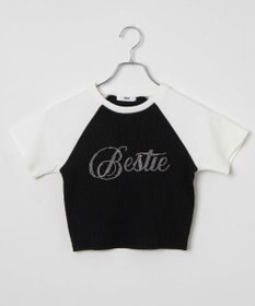 WEGO ラインストーンラグランちびT