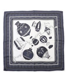 23区 manipuri  バルーンバンダナプリント シルク スカーフ