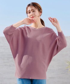 Tiaclasse 【洗える】肩ボタンドルマンニットトップス