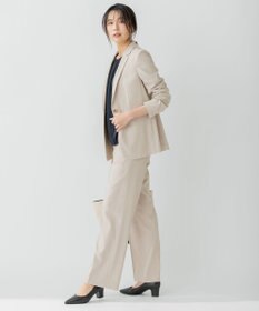 23区 【セットアップ対応/洗える】アイアスマットストレッチ セミワイド パンツ