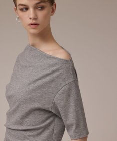 GRACE CONTINENTAL ラメリブジャージトップ