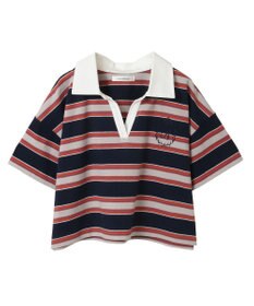 Green Parks エムブレム刺繍ショートボーダーカットソー