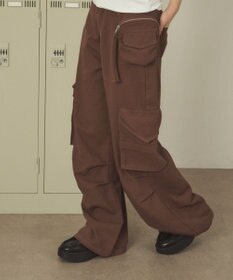 WEGO ポーチ付きウォッシュドカーゴパンツ