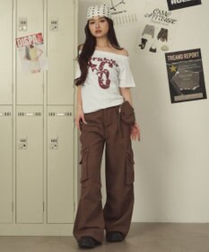 WEGO ポーチ付きウォッシュドカーゴパンツ