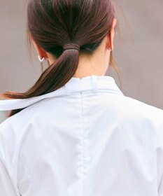 #Newans 【洗濯機可】ステッチデザインリボンタイブラウス