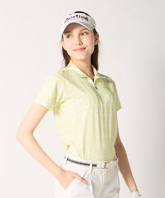 FILA GOLF／marie claire 【Marie claire sports】小花柄ハーフジップ半袖シャツ