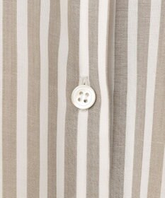 ICB L 【洗える】 キュプラローンストライプ シャツ
