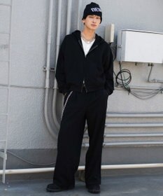 WEGO 【ウエストゴム/MLサイズ展開】2タックスウェットバギーパンツ