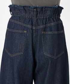 NAVE 【ReNAVE・洗える/軽量】ライトデニム ウエストギャザーパンツ