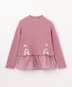 ANY KIDS 表起毛 レースアップ チュニック