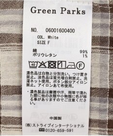 Green Parks スカーフ付チェックシャツ