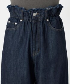 NAVE 【ReNAVE・洗える/軽量】ライトデニム ウエストギャザーパンツ