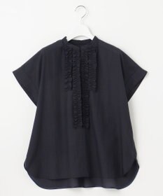 自由区 【洗える】ソフトリネンフリルディティール ブラウス