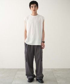 WEGO 【ユニセックス着用ITEM/MLサイズ展開/綿100%】スリーブレスコットンT