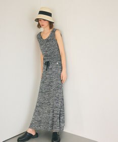 GRACE CONTINENTAL ネップツイードニットノースリーブ