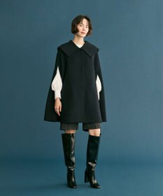 #Newans セーラーカラーダブルフェイスケープコート