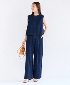 UNFILO L UNFILO DENIM LIGHT タックワイドパンツ