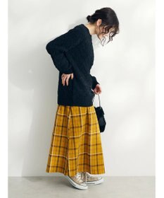 CRAFT STANDARD BOUTIQUE 洗えるモールケーブルニットチュニック