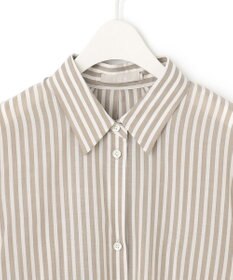 ICB L 【洗える】 キュプラローンストライプ シャツ