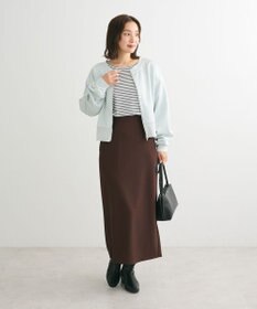 Green Parks サテンボンディングＺｉｐカーディガン