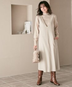 23区 CARIAGGIウールカシミヤ ハイネック ニット