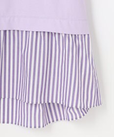 自由区 【洗える】コンビネーションシャーティング ペプラムデザイン カットソー