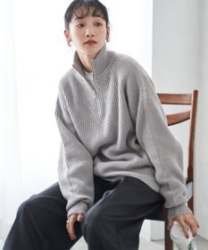 WEGO オーバーフィットハーフジッププルオーバー