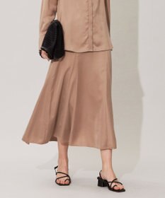 ICB 【洗える】 ルゼブフィブリルサテン スカート