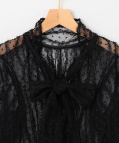 組曲 【前後着用可】チュールフリル ブラウス