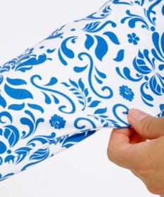 PW CIRCULUS 【吸水速乾 / UV遮蔽率99.5% UVカット / ストレッチ】【WOMEN】DELFT総柄 ロングスリーブモックT ゴルフウェア レディース