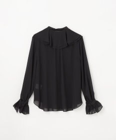 GRACE CONTINENTAL シアーラッフルカラーブラウス