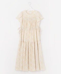 Feroux 【洗える】フラワープリントドロスト ワンピース