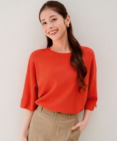 ANY SIS 【アイスタッチ】ボートネックニット プルオーバー スカーレット