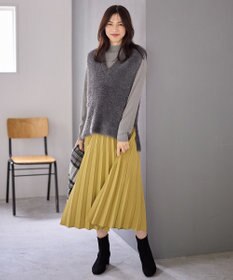 ANY 【ウエストゴム】プリーツスカート