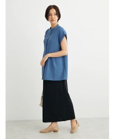 Green Parks フレンチスリーブタックブラウス