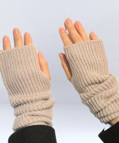 MOONBAT 【カシミヤ100%】リブニットアームウォーマー